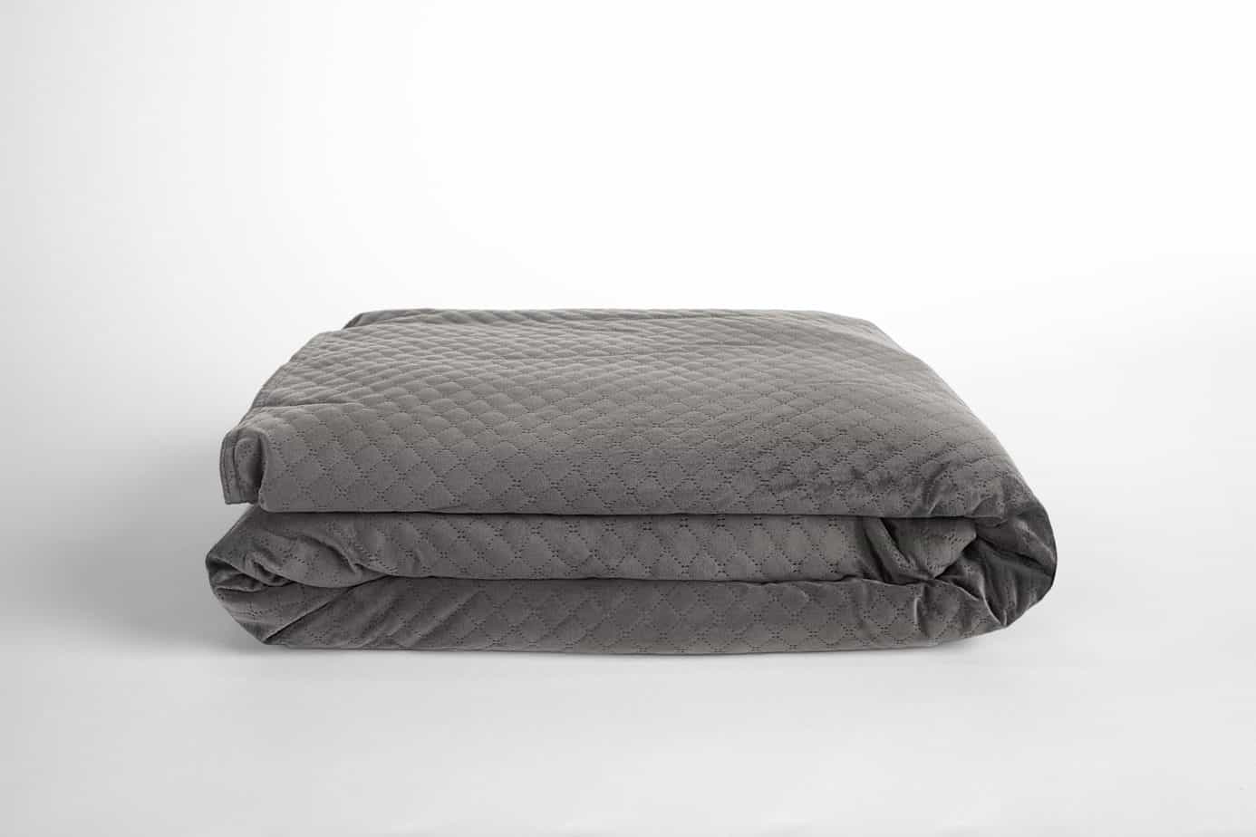 A gray colored blanket