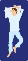 illustration of boy sleeping on twin-xl size bed