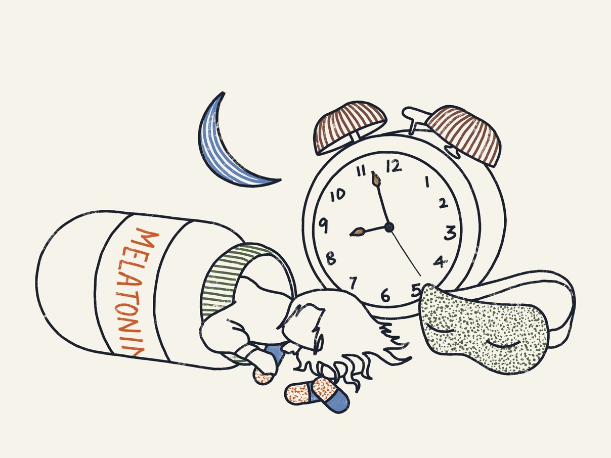 Illustration Of Overdose On Melatonin