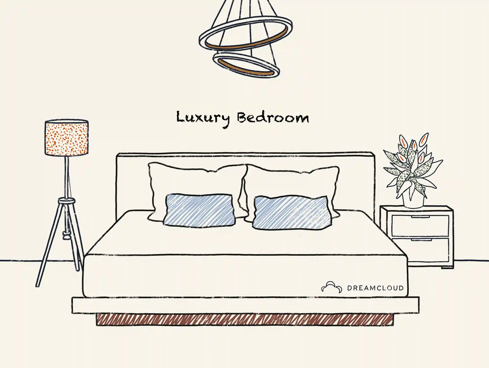 illustration of luxury bedroom
