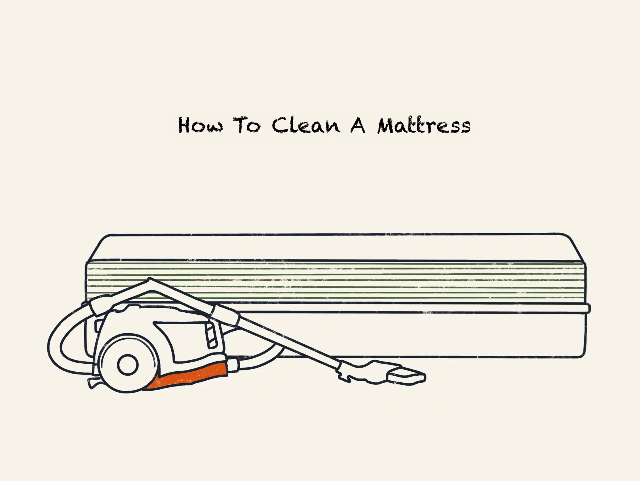 illustration of how to clean a mattress