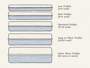 Illustration Of Mattress Thickness Breakdown