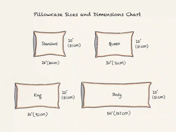 Pillow Case Sizes and Dimensions Guide
