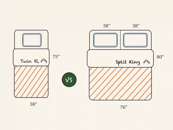 <span class=‘speak-headline’>  Split King vs Twin XL Size Mattress: What Is the Difference?</span>