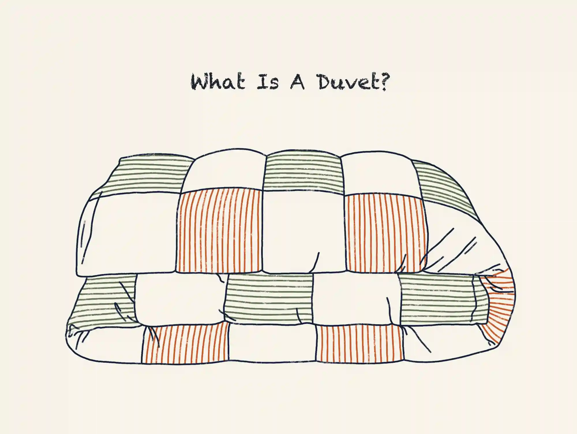 Illustration of duvet