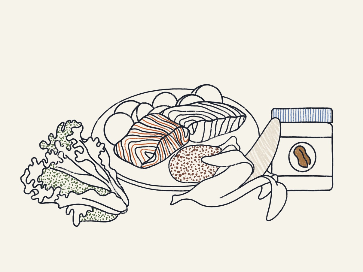 Magnesium Rich Food Illustration