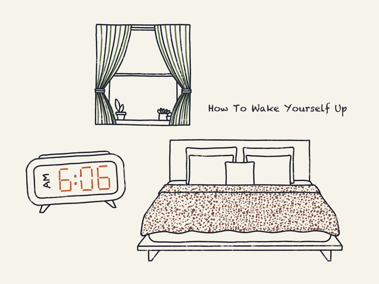 Illustration Of How to Wake Yourself Up