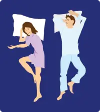 couple sleeping on cal king mattress illustration