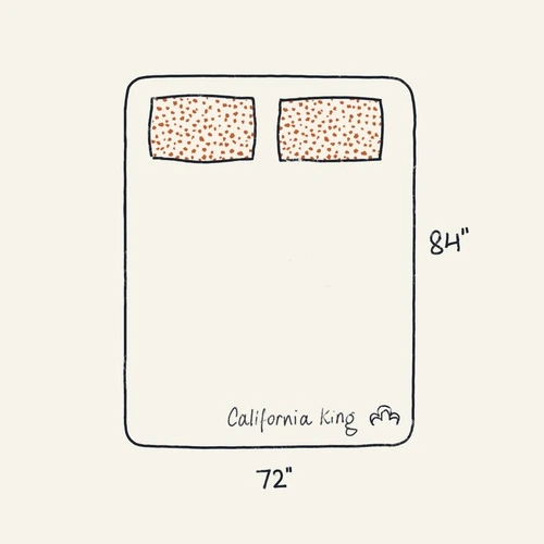 california king size mattress dimension illustration