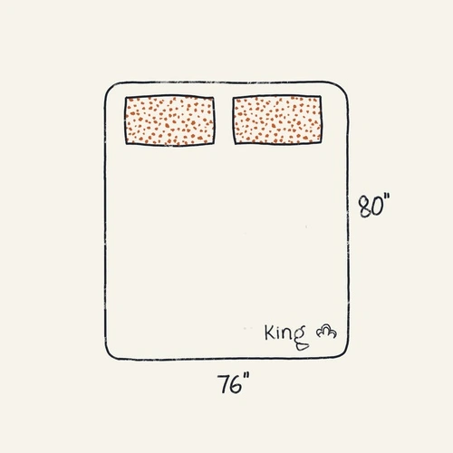 king size mattress dimension illustration