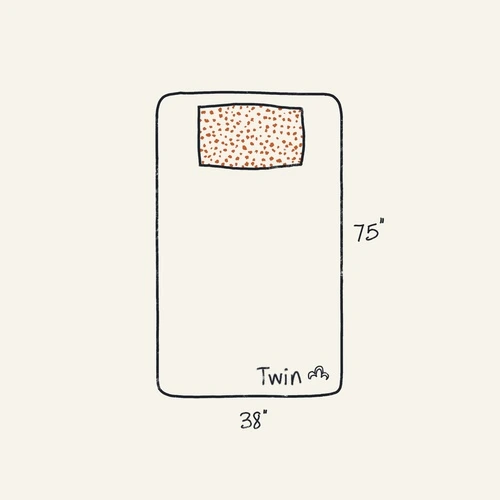 twin size mattress dimension illustration