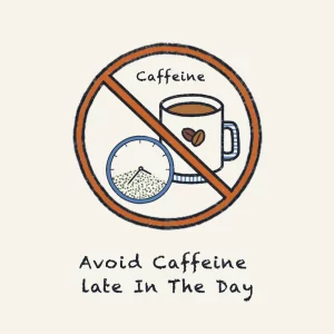 Avoid caffeine late in the day