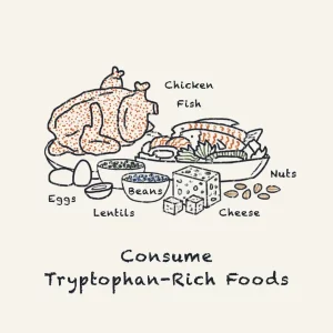 Consume Tryptophan-Rich Foods