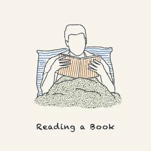 reading a book
